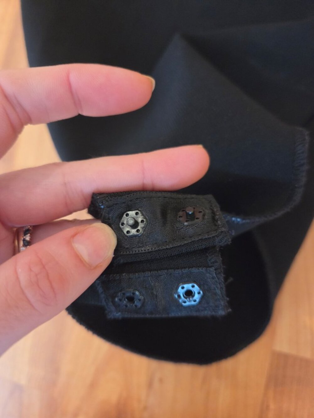 Zara Black Strapless Bodysuit S Tube Top Snap Closure Minimalist - Picture 6 of 8